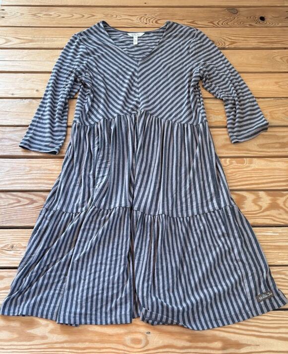 Matilda Jane Dresses & Skirts - Matilda Jane Women’s Striped Modal Jersey Dress Size S Grey M3